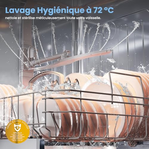Detalle de COMFEE CDWEF1034BW – Lave-vaisselle pose libre 10 couverts, 45 cm