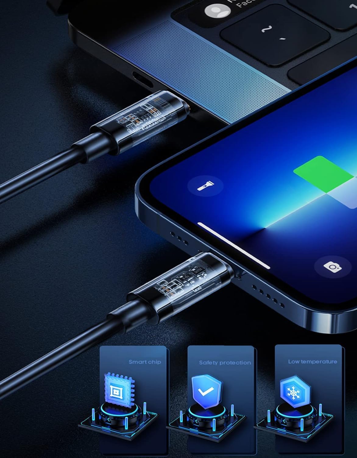 Detalle 2 de Samsung Fast Charger Plug and Cable 2-pack 1m