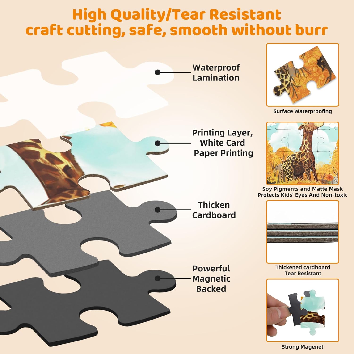 Thumbnail 4 de 3 Set Magnetic Puzzles for Kids (Ages 3–5) – Animal & Story Travel Jigsaw Set