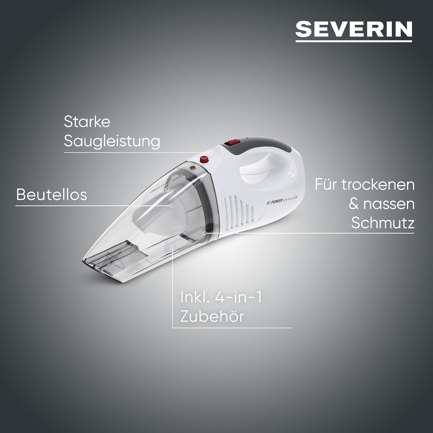 Thumbnail 1 de SEVERIN S'POWER home & car 3-in-1 Akku-Handstaubsauger HV 7144