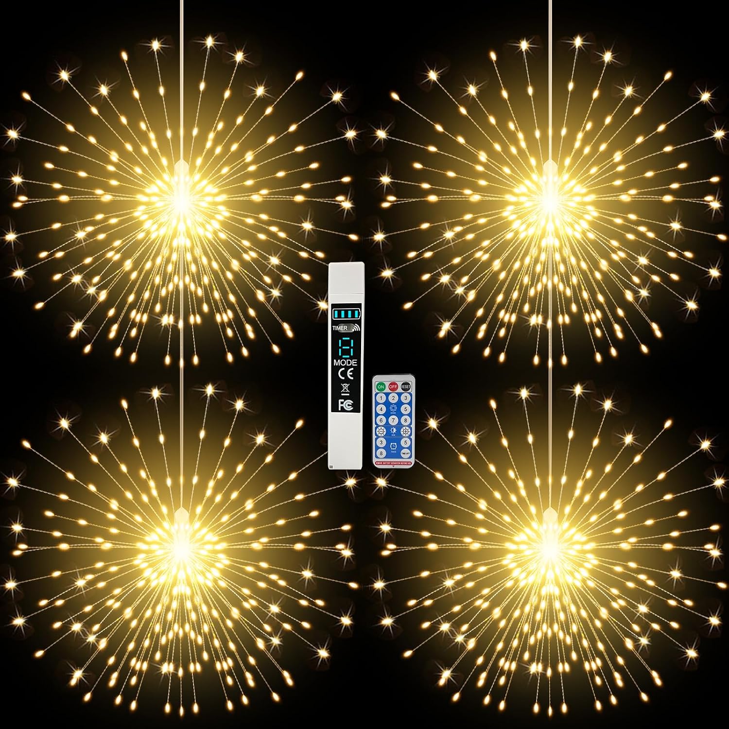 Detalle de Firework Lights 200-LED Waterproof String Lights ๐