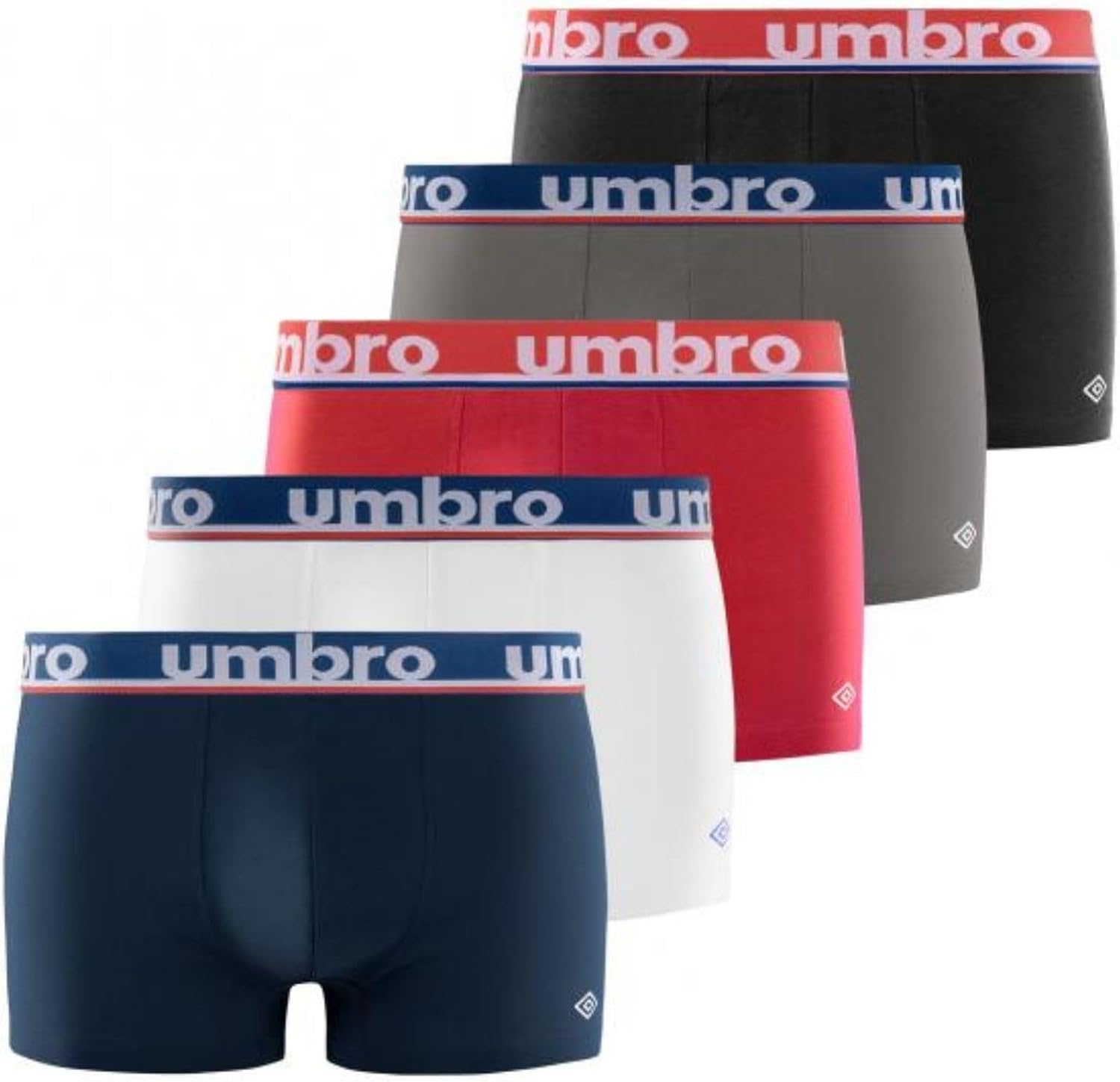 Detalle de Umbro Caleçon Boxer Homme 100% Coton — Lot de 5 Noir CLA5 (M)