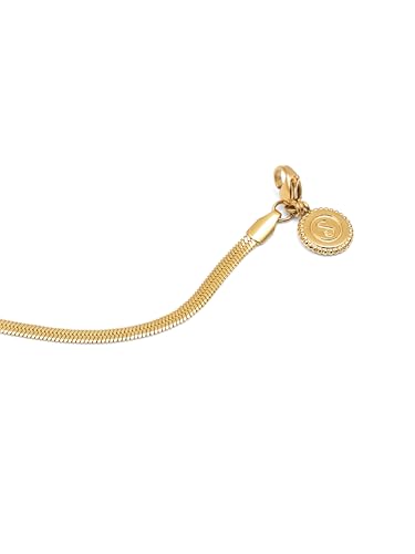 Thumbnail 2 de SINGULARU Collier Lisse S: acero inoxidable con baño de oro 18K, 40 cm + 5 cm de alargador