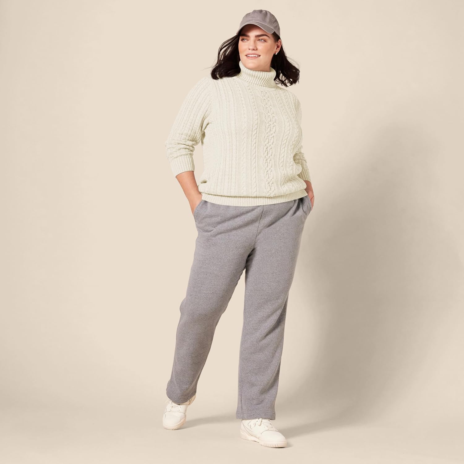 Thumbnail 6 de Amazon Essentials Damen Leichter Rollkragenpullover mit Zopfmuster – Übergröße verfügbar