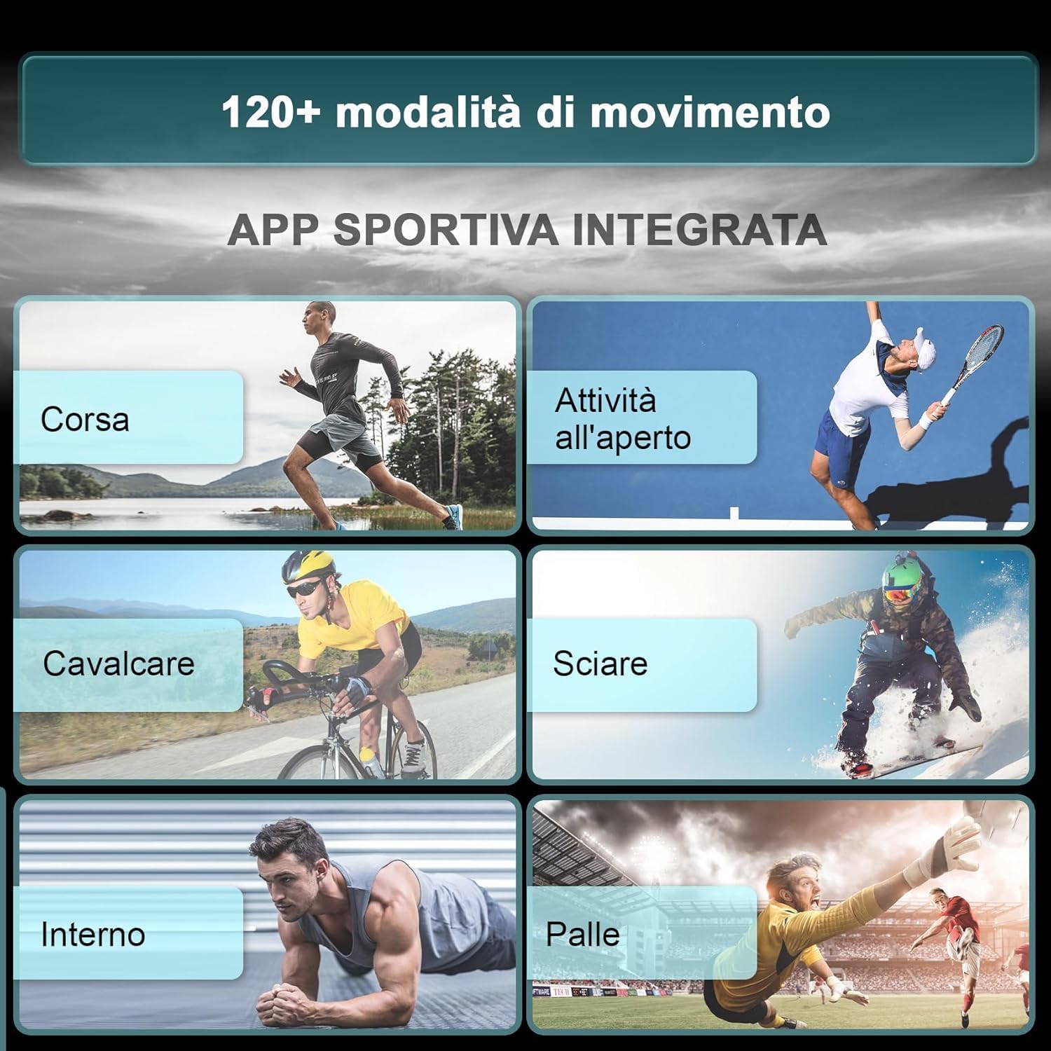 Thumbnail 6 de IOWODO Smartwatch Militare uomo GPS IP68 1.45