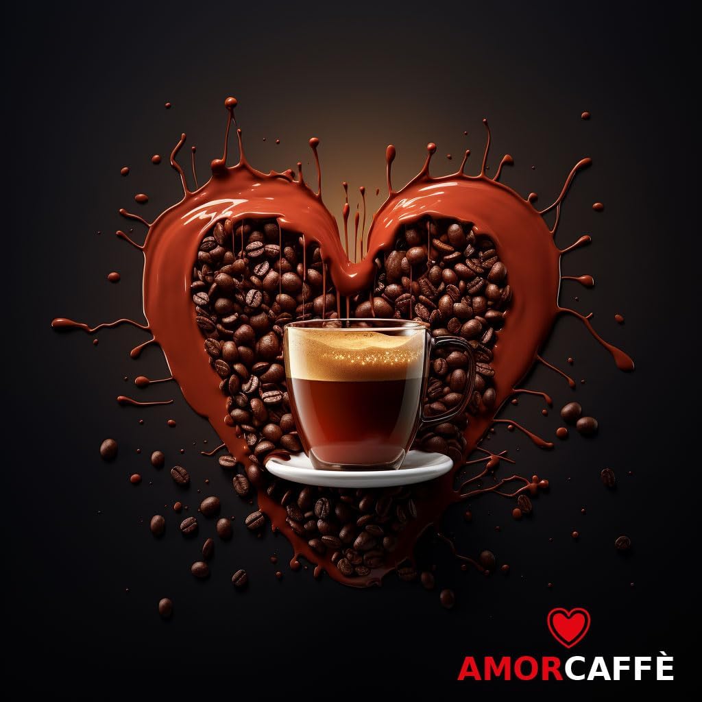 Detalle de Amorcaffe 100 Coffee Capsules for Lavazza A Modo Mio: Intenso Special with Flores & Alta Mogiana