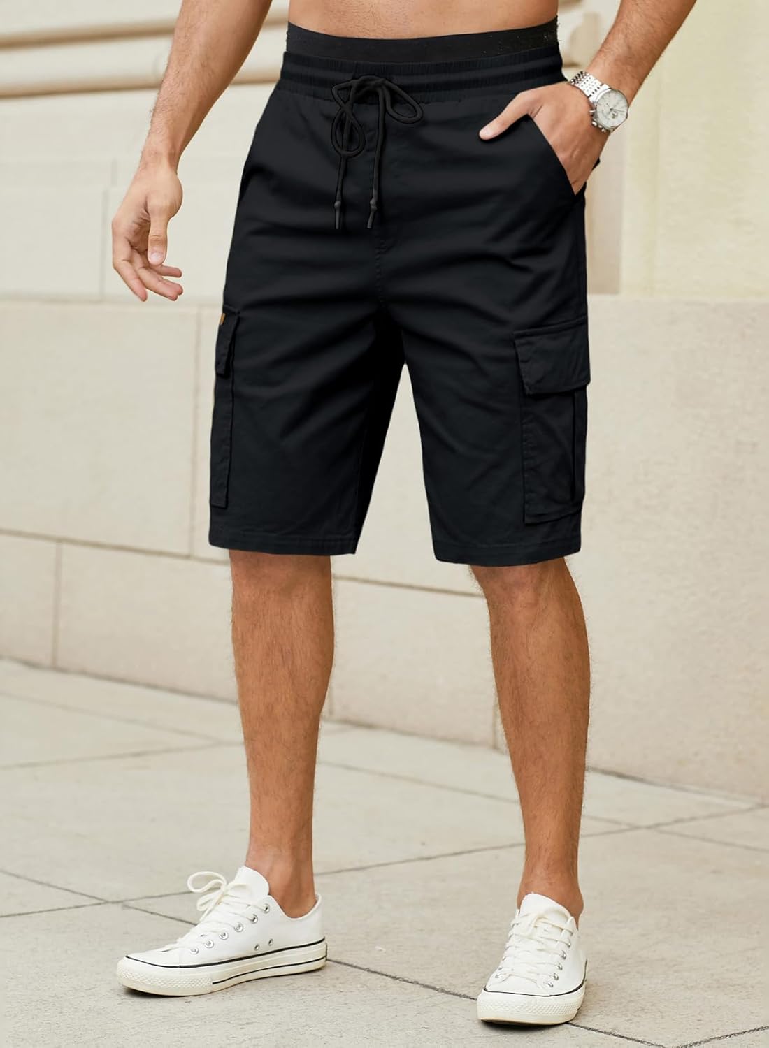 Thumbnail 2 de JMIERR Herren Cargo Shorts aus Baumwolle mit Taschen – kurze Freizeithose für Sommer & Alltag