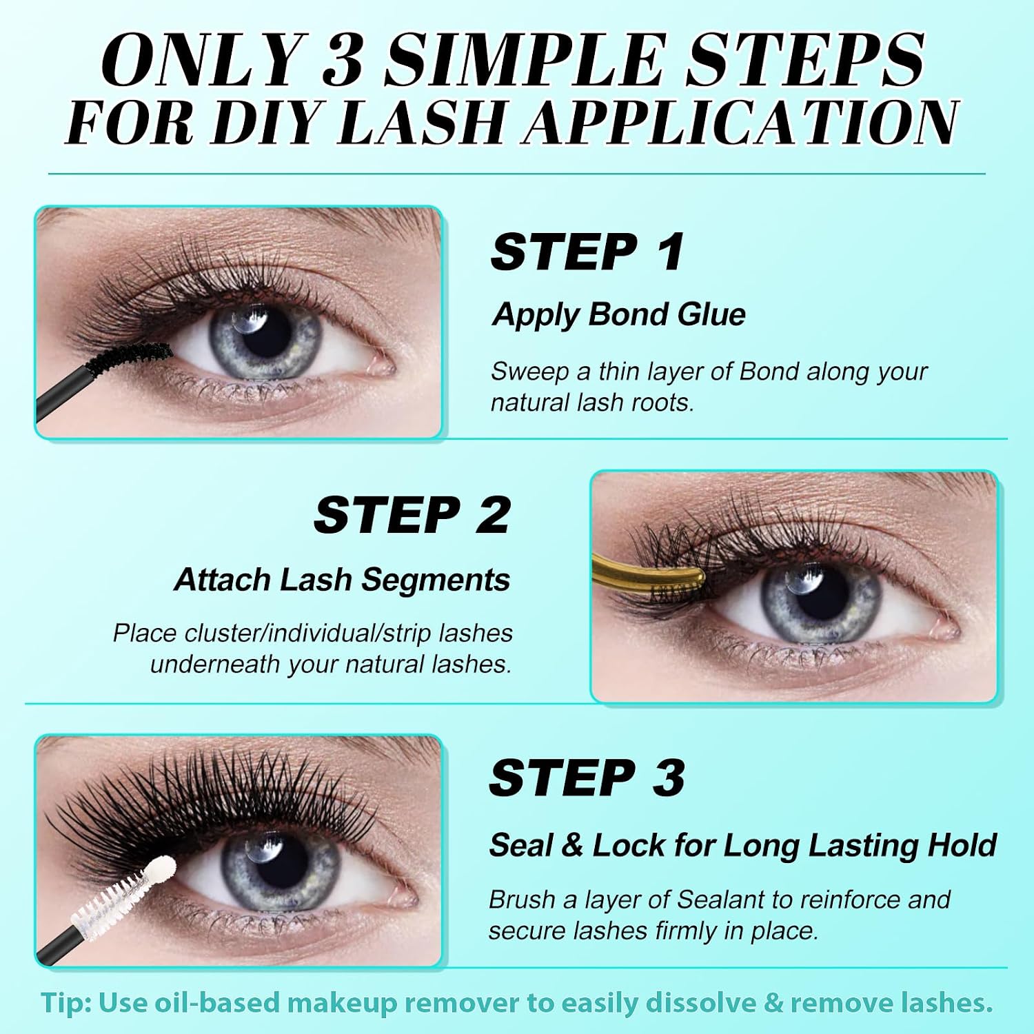 Detalle 1 de AMZGIRL LASH 0763114057505 Black Bond & Seal Lash Glue, 10 ml
