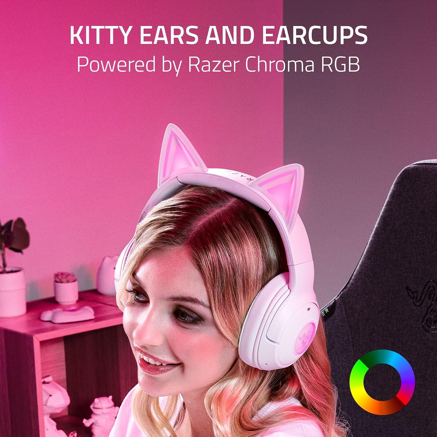 Detalle 2 de Razer Kraken Kitty V2 BT 40 Hr Wireless Headset