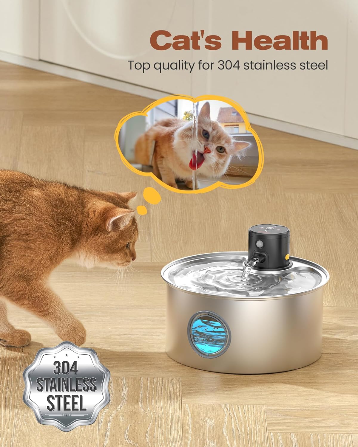 Thumbnail 6 de Katzenbrunnen Sensor 3,2 L kabellos Trinkbrunnen
