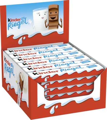 Detalle de Kinder Riegel – 36 Einzelriegel, Vollmilchschokolade mit Milchcremefüllung