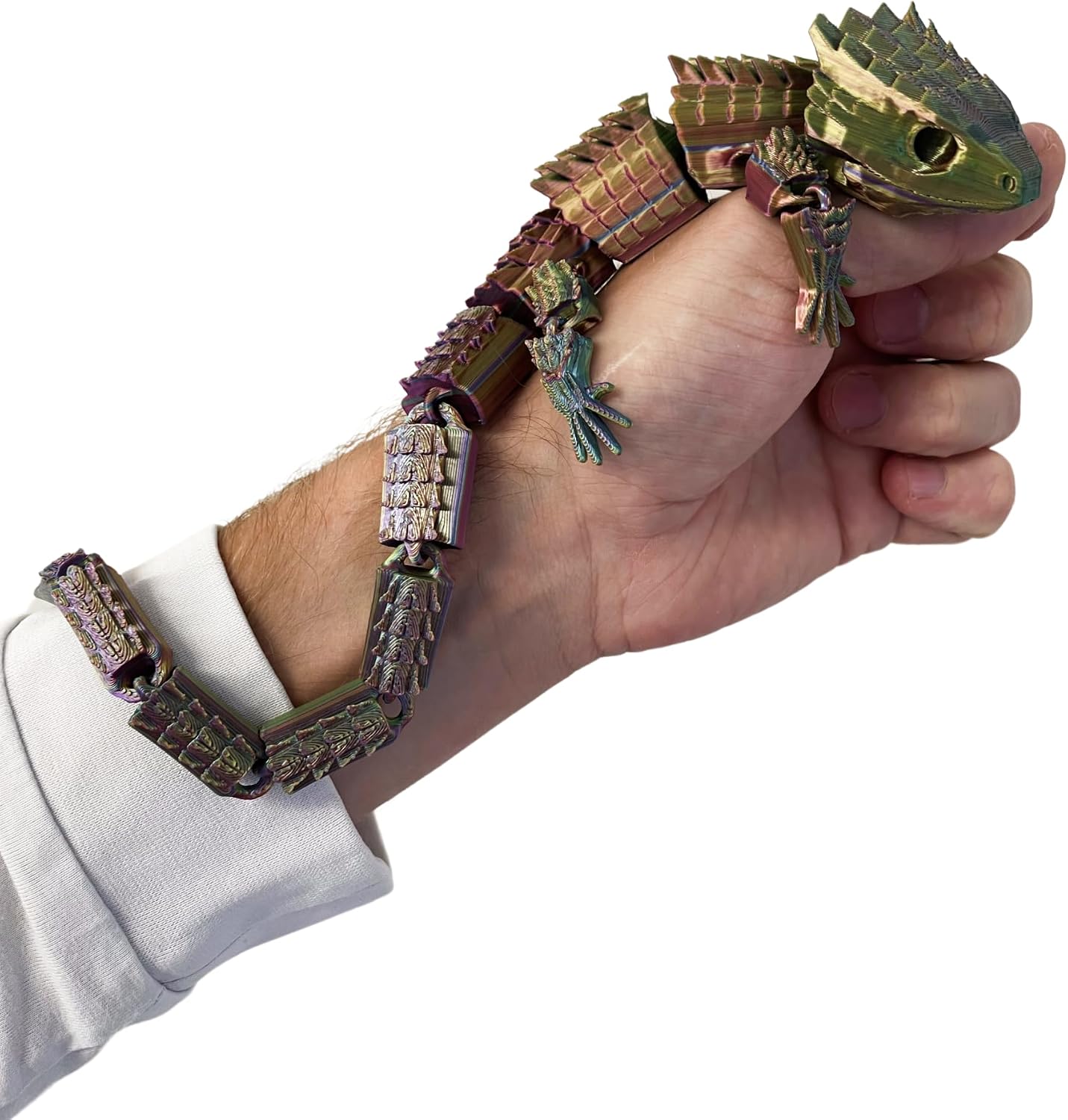 Thumbnail 2 de RJW Design Store Large Reptile Fidget Toy – Articulated Lizard with Colour-Changing Gradient