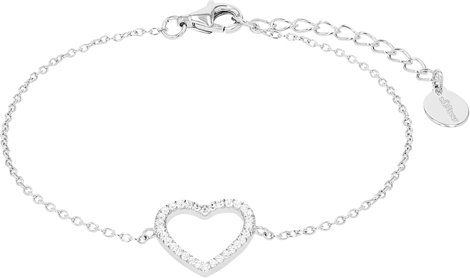 Detalle de s.Oliver Armband aus 925er Silber mit Herzen