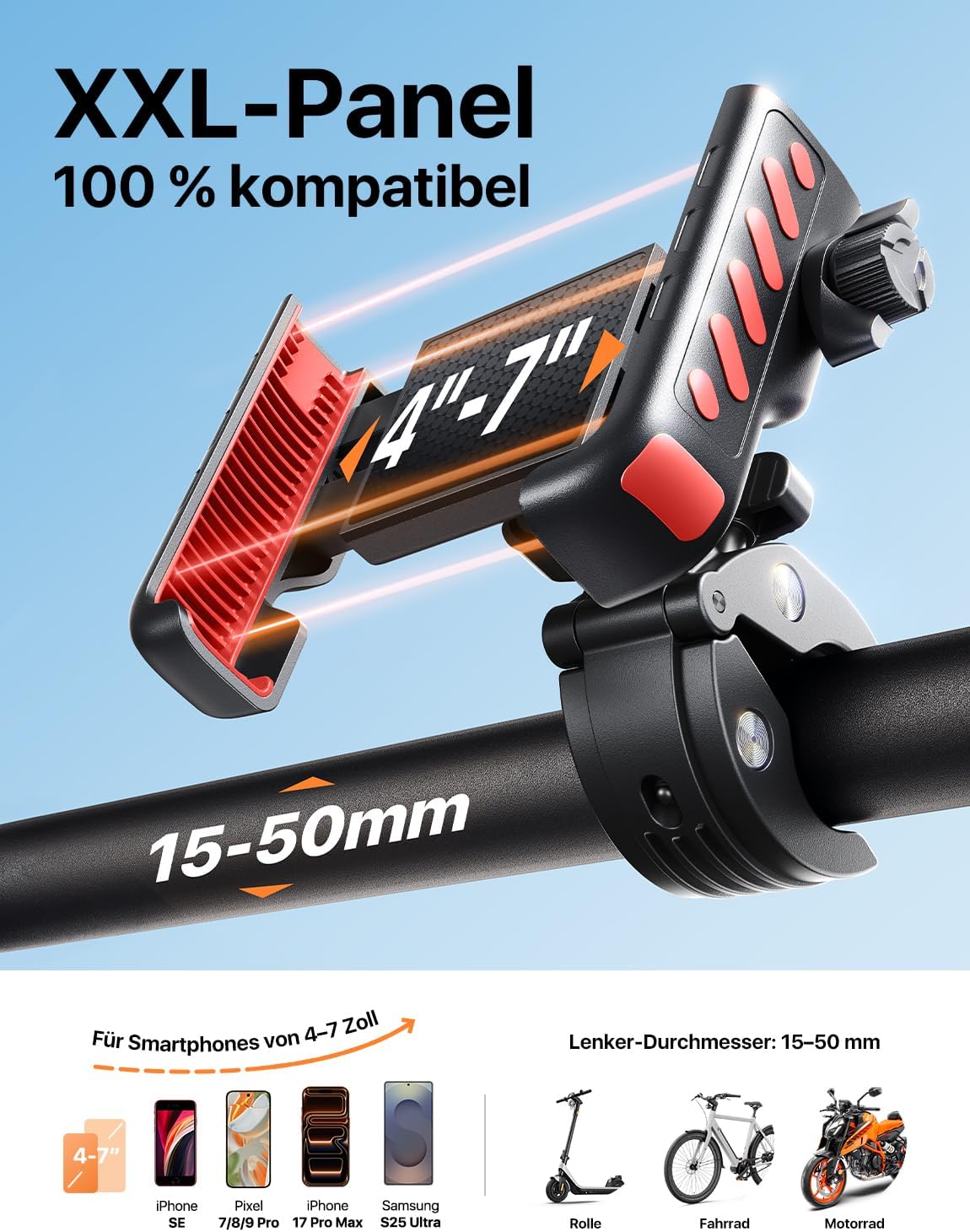 Thumbnail 6 de andobil Stabile Handyhalterung Fahrrad 360°