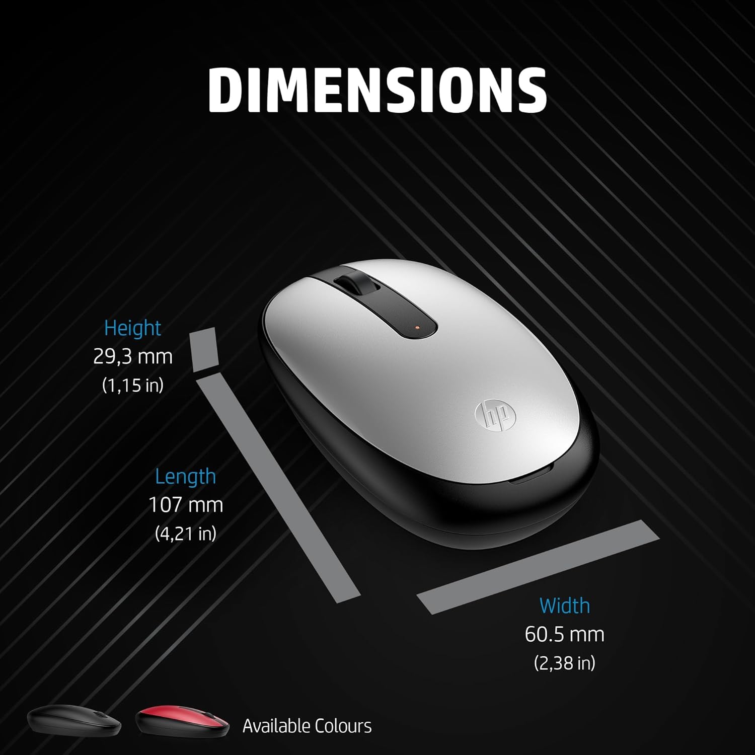 Thumbnail 3 de HP 240 Bluetooth Mouse: Ambidextrous, 1600 DPI, Bluetooth 5.1