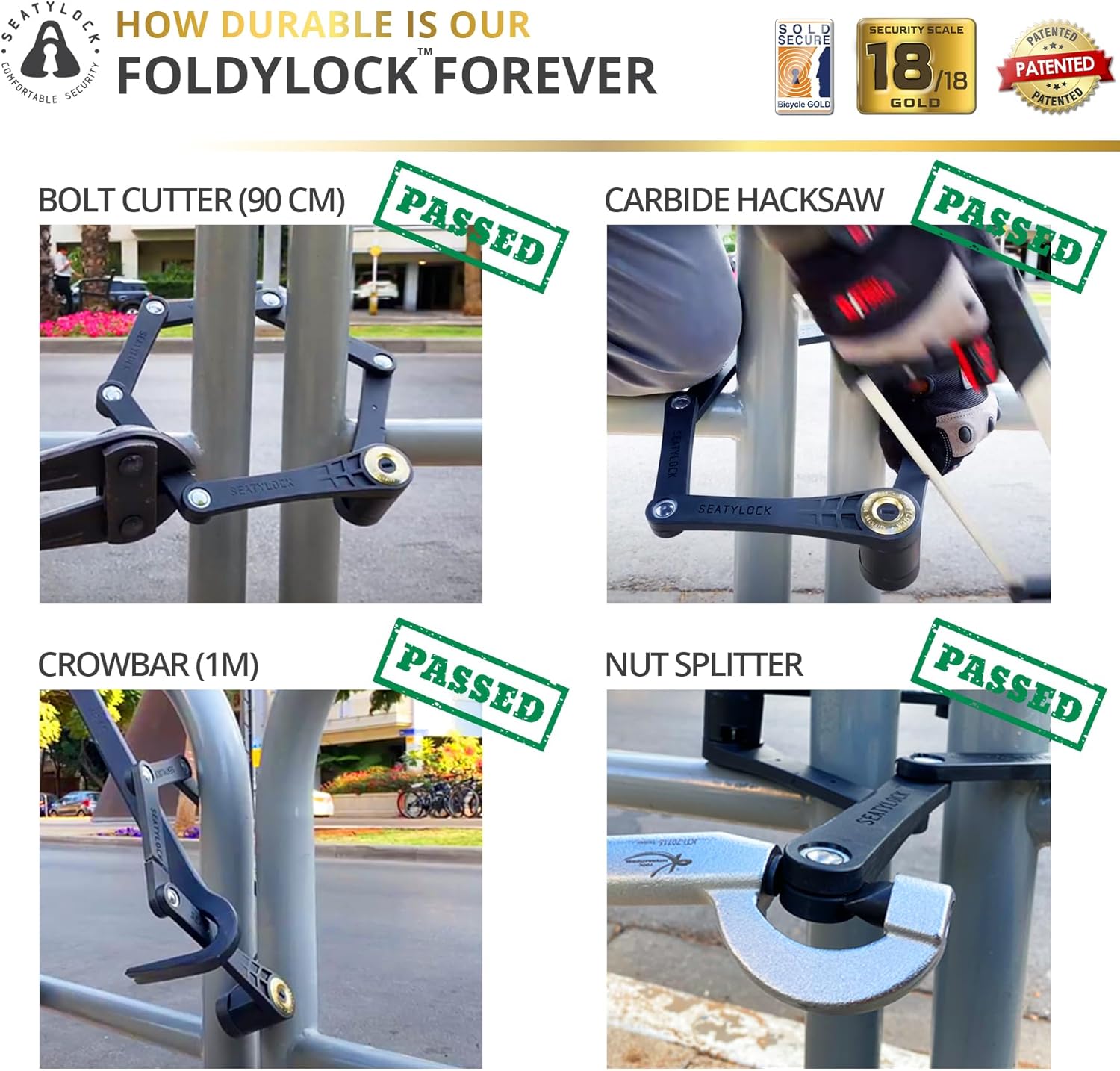 Thumbnail 3 de FoldyLock Forever folding bike lock 90 cm 🔒