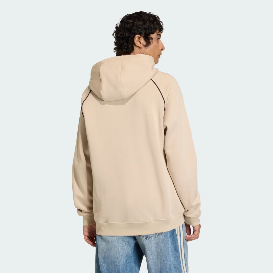 Detalle 2 de Sudadera con capucha SST de Adidas — estilo básico y versátil en beige