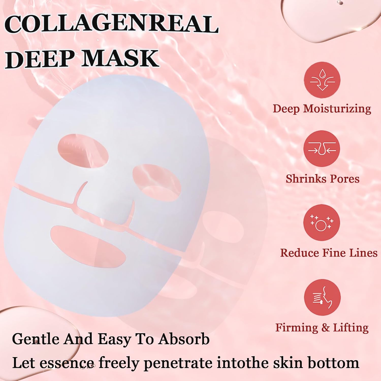 Detalle 2 de Maschere viso al collagene da 4 pezzi