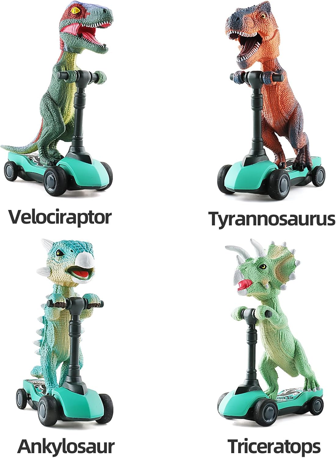 Thumbnail 4 de DINOBROS Dinosaur Scooter Toys 4-Pack