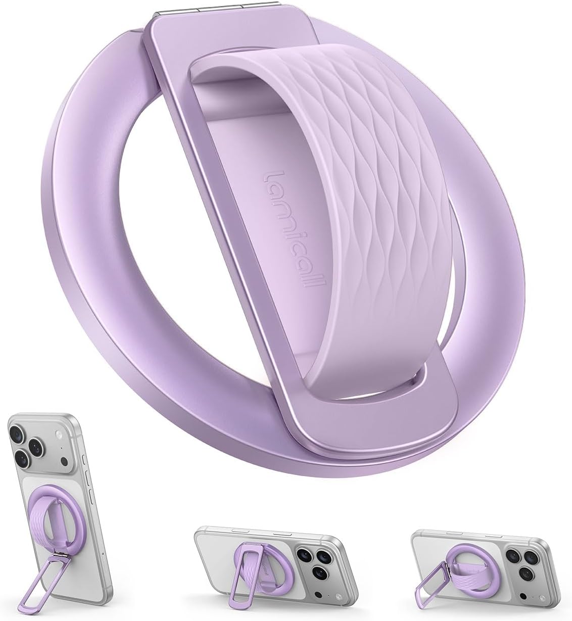Lamicall STRR07-US-PE Magnetic Phone Loop Grip, Lavender Silicone
