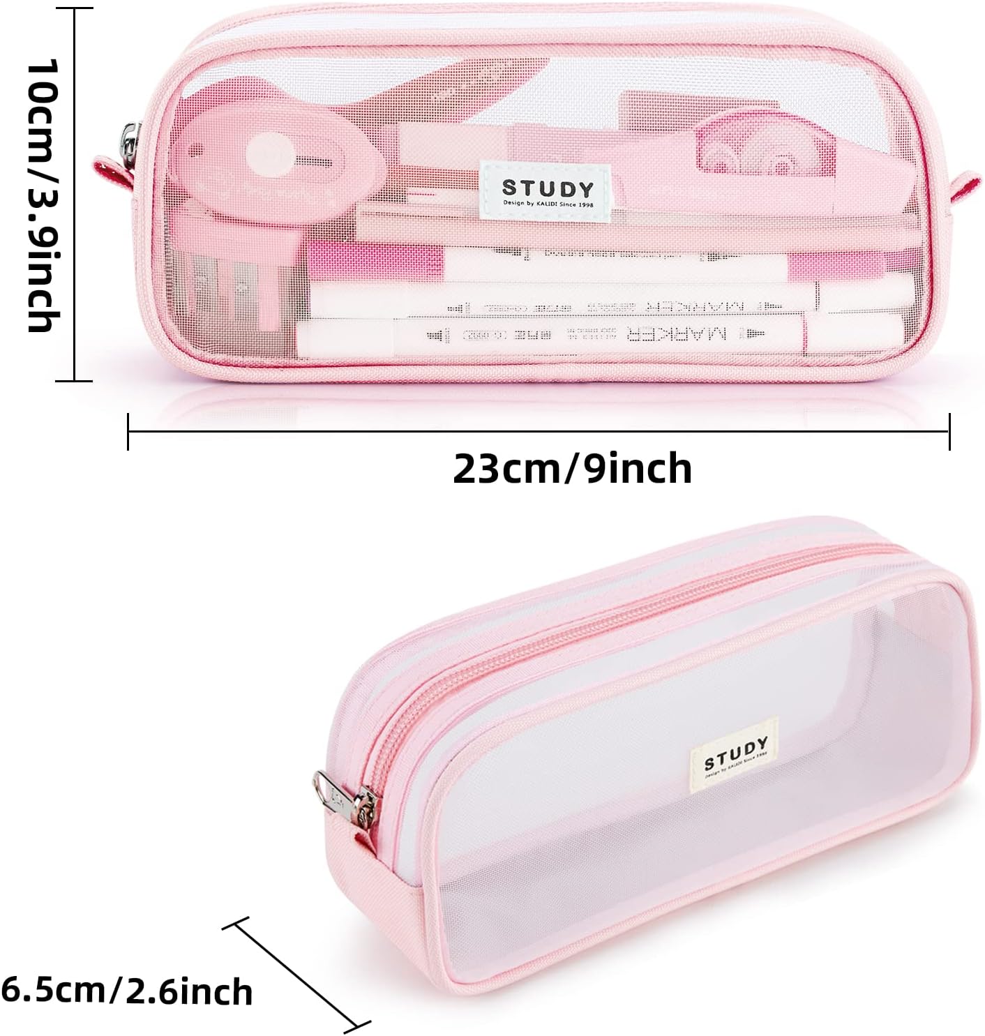Thumbnail 6 de KALIDI Clear Pencil Case Large Pen Bag (Transparent Stationery Pouch)