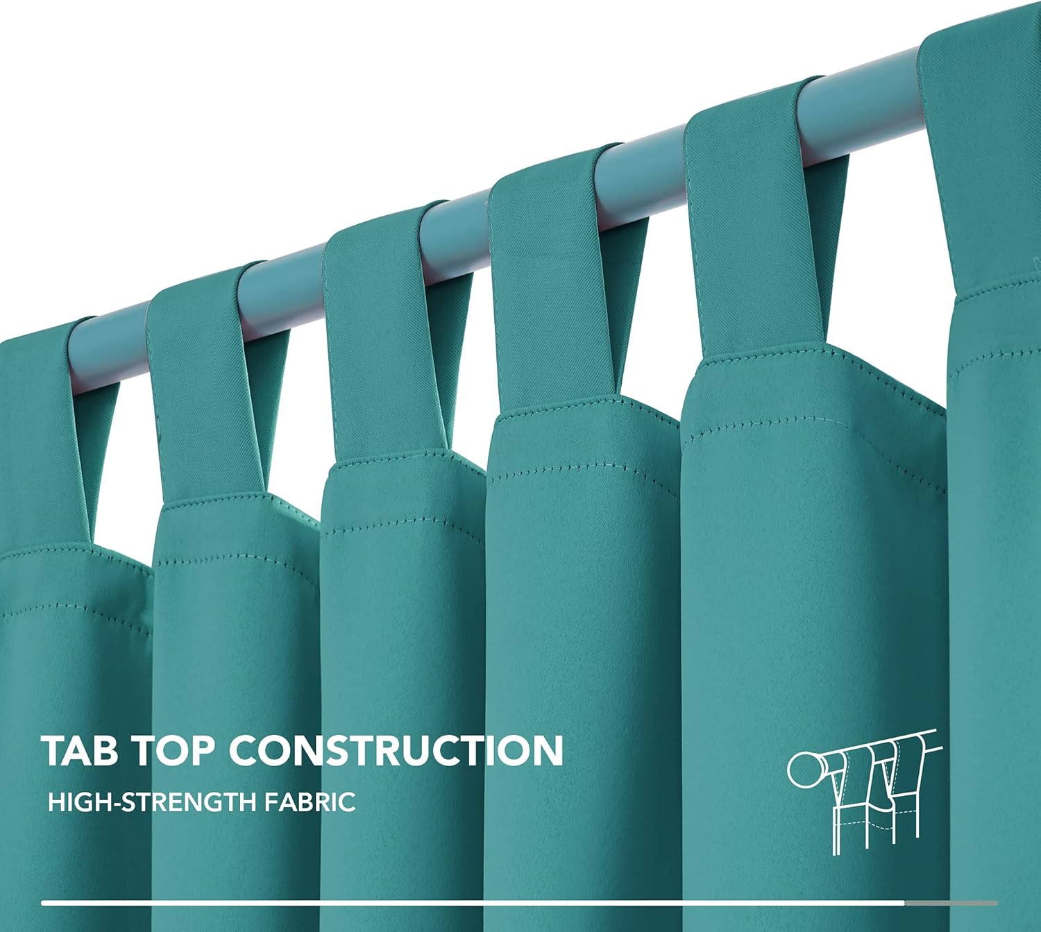 Thumbnail 8 de Deconovo Cortina Opaca Juvenil y Dormitorio, Turquesa 🌙