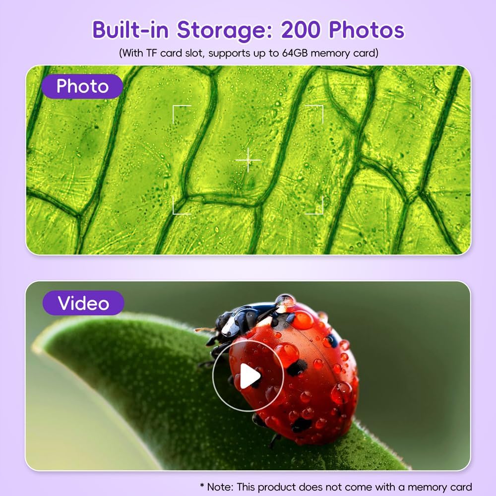 Thumbnail 5 de Microscope numérique enfant 1000X Temodu 2.0 (écran 2 pouces, 8 LED) — idéal dès 3 ans