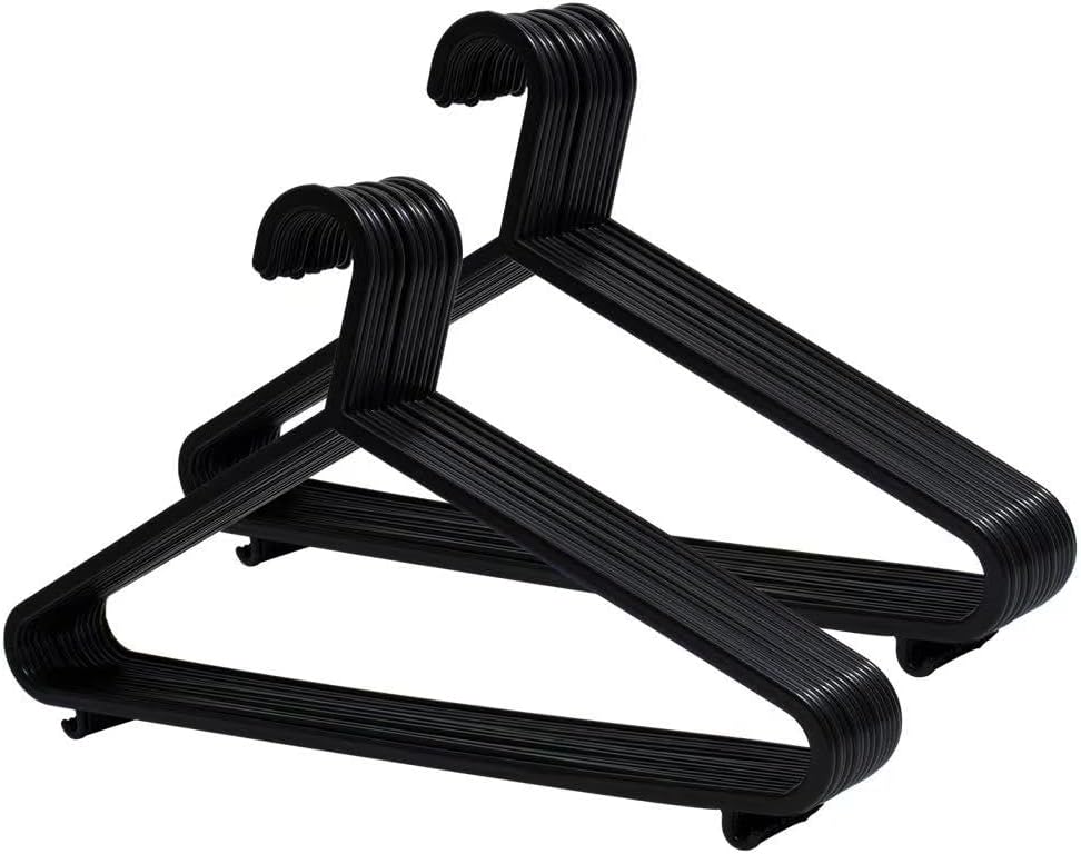 Detalle de Requisite Needs pack of 100 adult coat hangers (strong plastic, non-slip, space-saving)