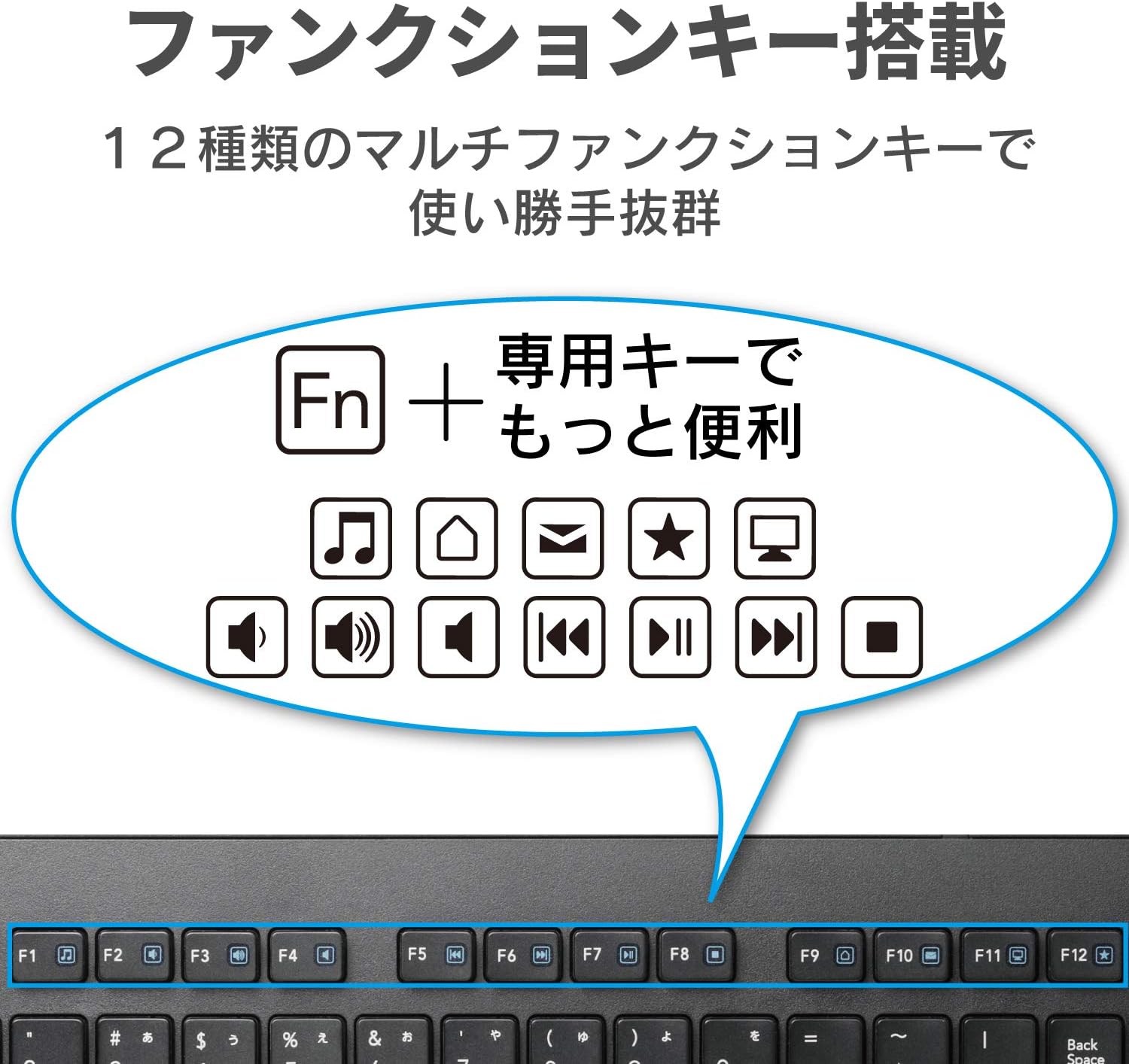Detalle de エレコム TK-FDM110TXBK 薄型ワイヤレスメンブレンキーボード テンキー付き・ブラック