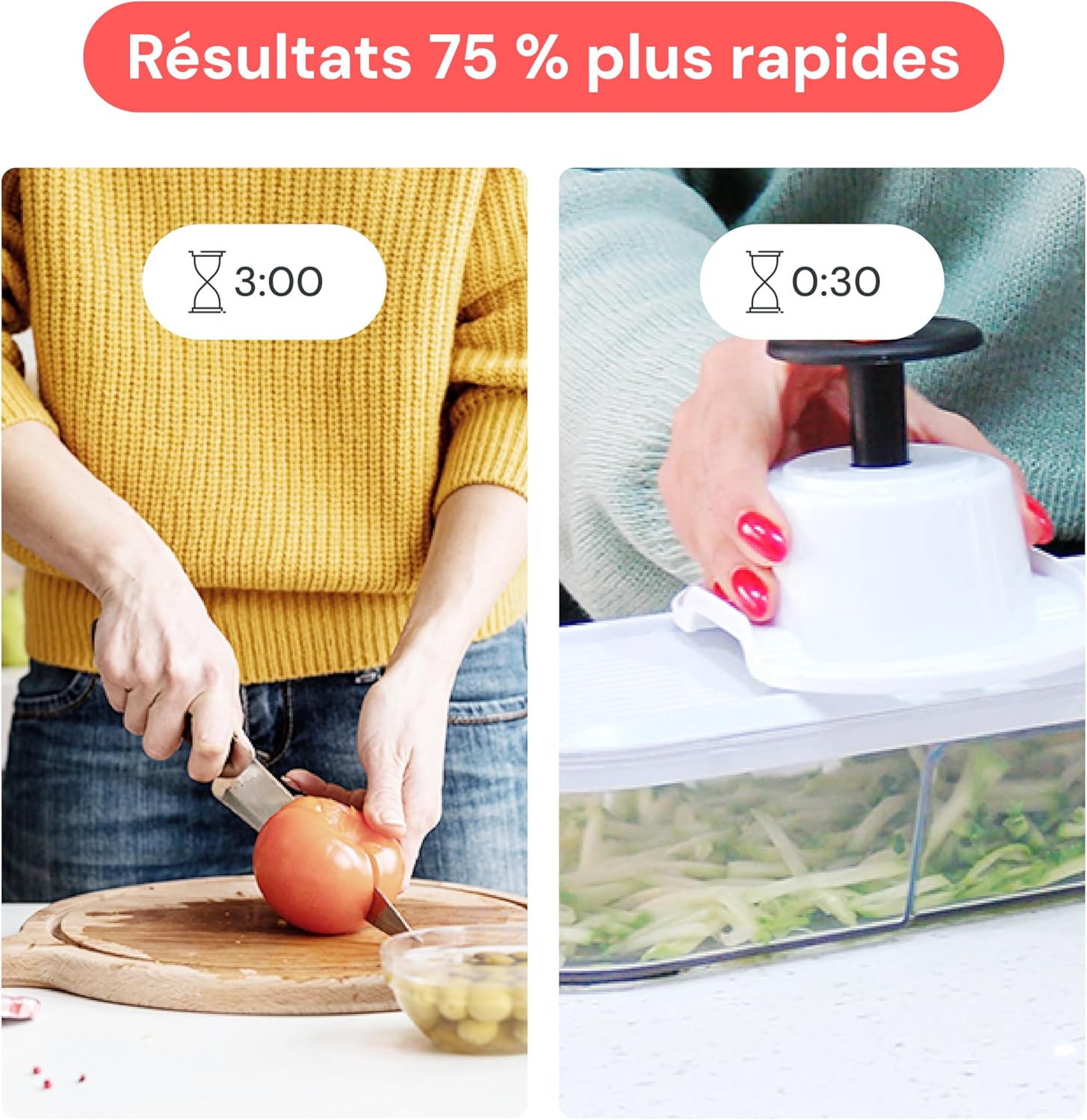Thumbnail 2 de Fullstar Coupe-légumes multifonctions 6-en-1 avec mandoline (trancheur, julienne, râpe) blanc