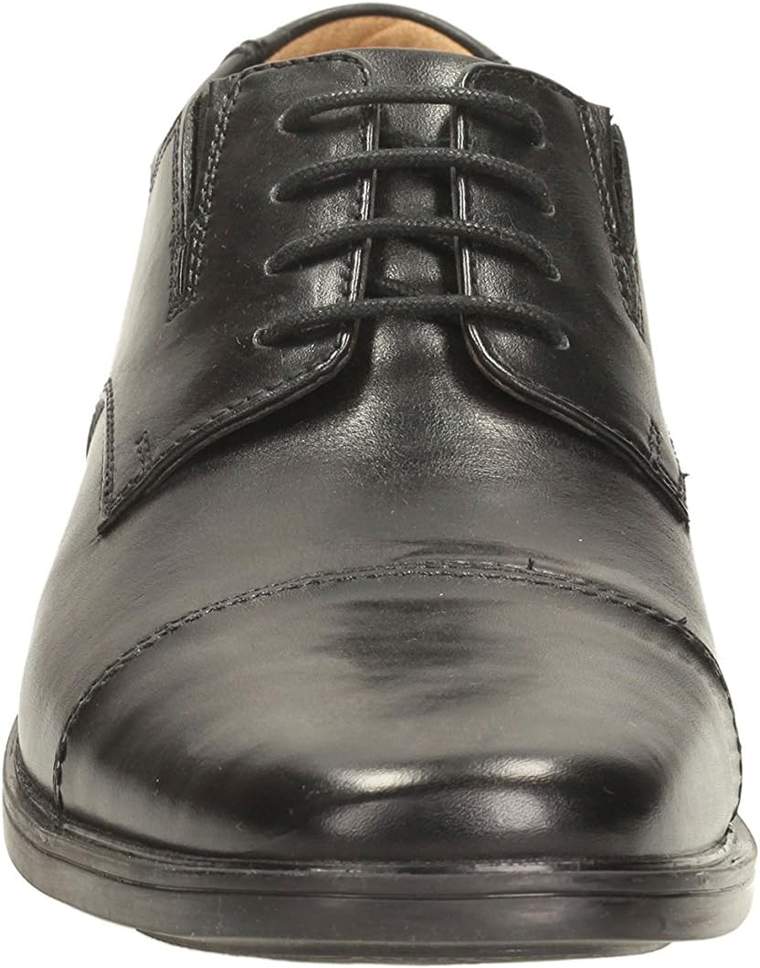 Thumbnail 4 de Clarks Tilden Cap en cuir noir souple, pointure 39,5