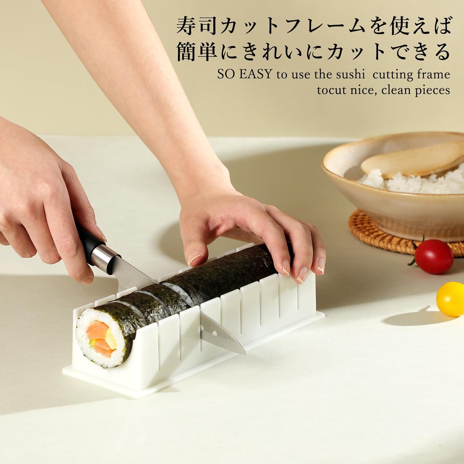 Thumbnail 5 de Delamu Delamu Sushi Making Kit (20-in-1) with Bazooka Roller, Chef’s Knife, Bamboo Mats & Rice Tools