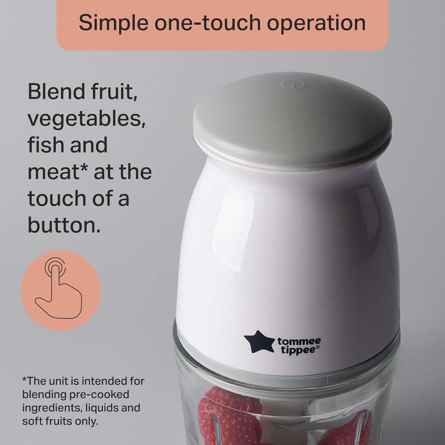 Detalle de Tommee Tippee Quick-Chop: 500ml Mini Electric Baby Food Blender and Chopper