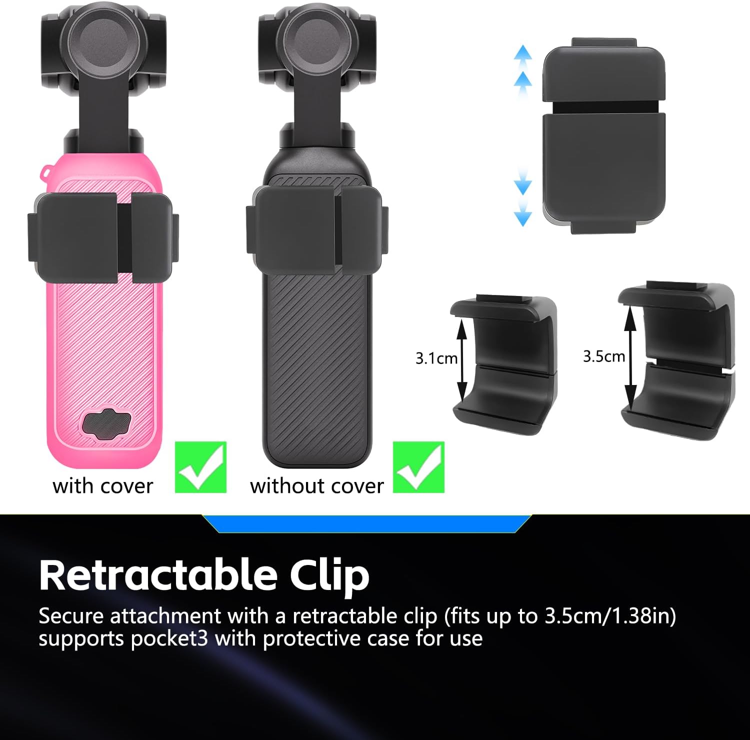 Detalle 2 de HAFOKO Pocket 3 Magnetic LED Light 300mAh for cameras
