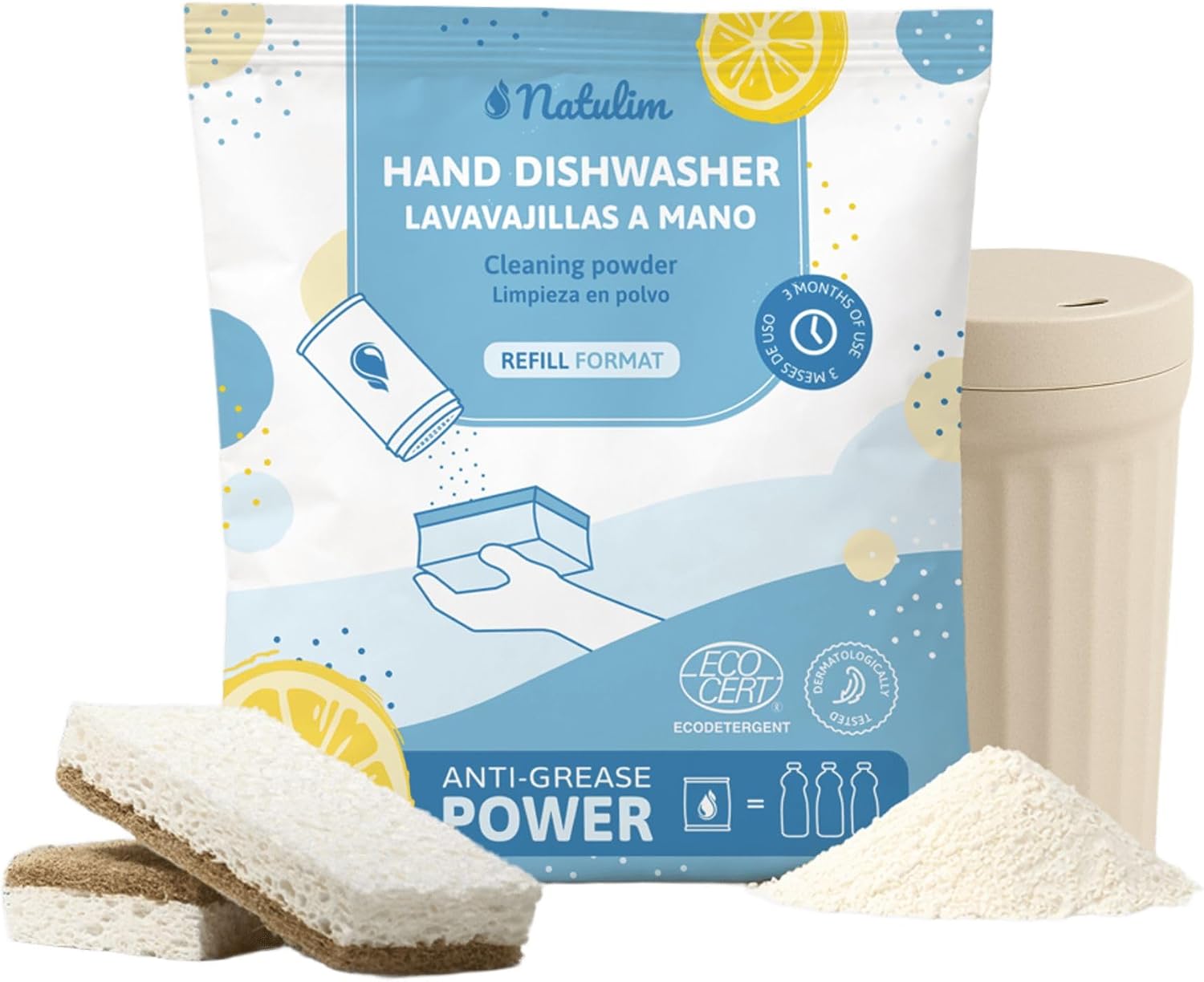 Natulim Pack Lave-vaisselle à la main – Écologique et efficace pour votre vaisselle