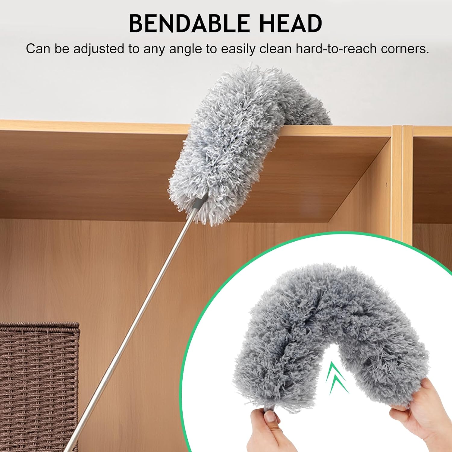 Detalle de SetSail 100-Inch Extra-Long Duster with Extension Pole and Bendable Microfiber Head