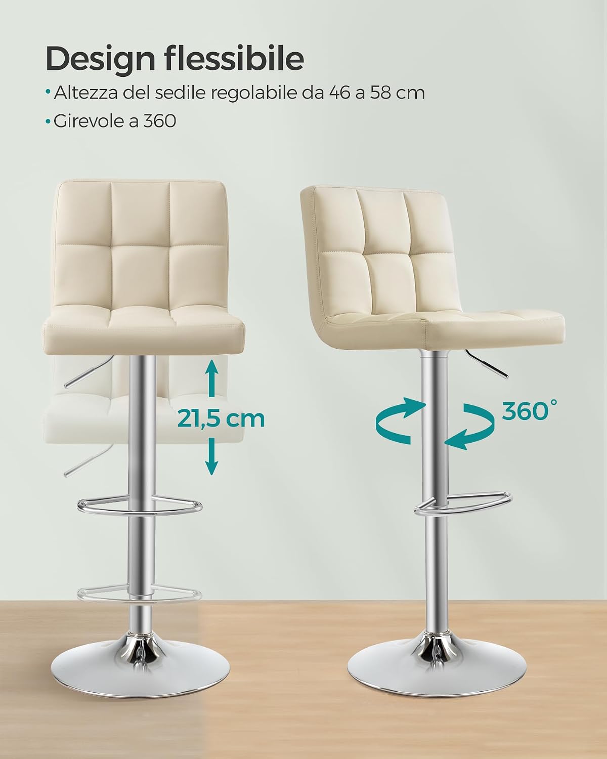 Thumbnail 5 de SONGMICS LJB064K03 sgabelli bar 120 kg