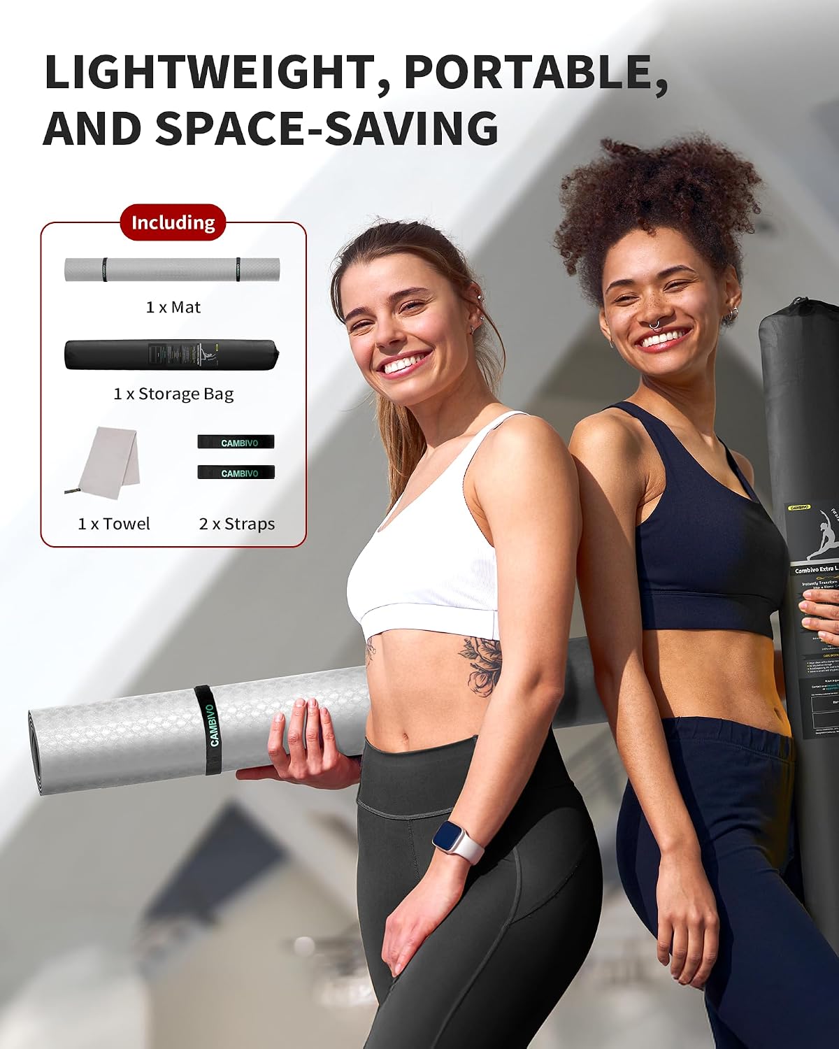 Detalle 2 de CAMBIVO Yoga Mat 72" x 48