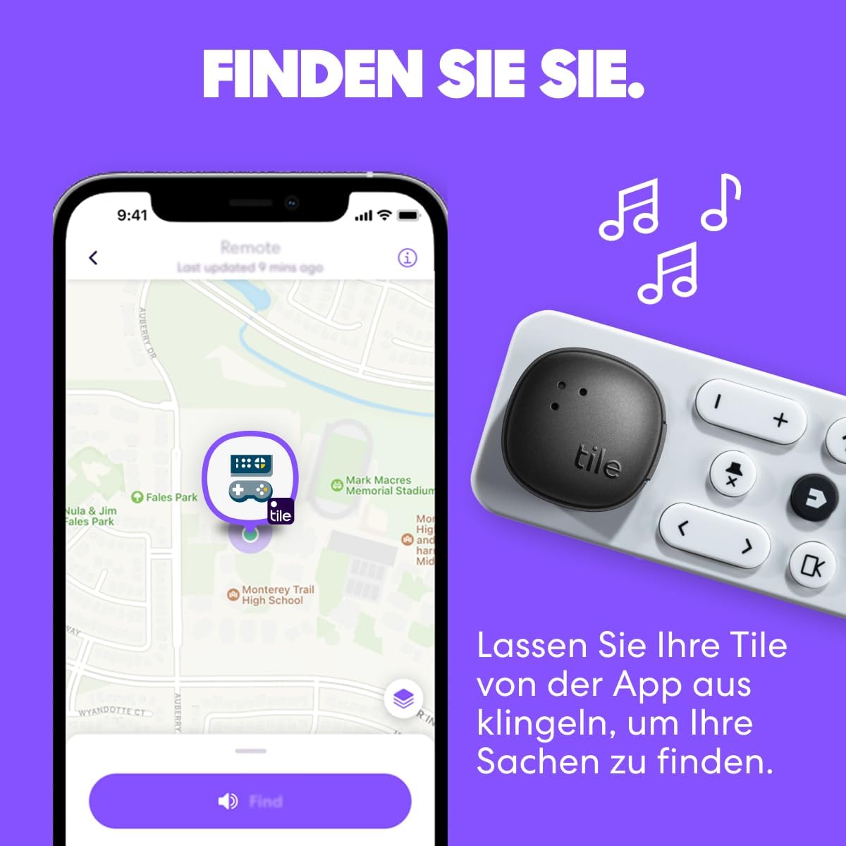 Thumbnail 2 de Life360 Tile Sticker – Kleiner Bluetooth-Tracker, Tür- und Gegenstandfinder im 2er-Pack (Schwarz) – kompatibel mit iOS und Android