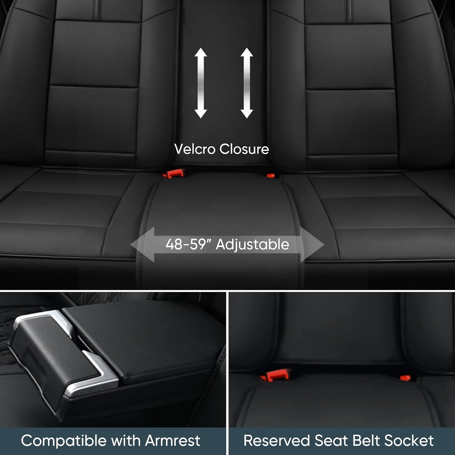 Thumbnail 3 de TIEHESYT Leather Car Seat Covers Set
