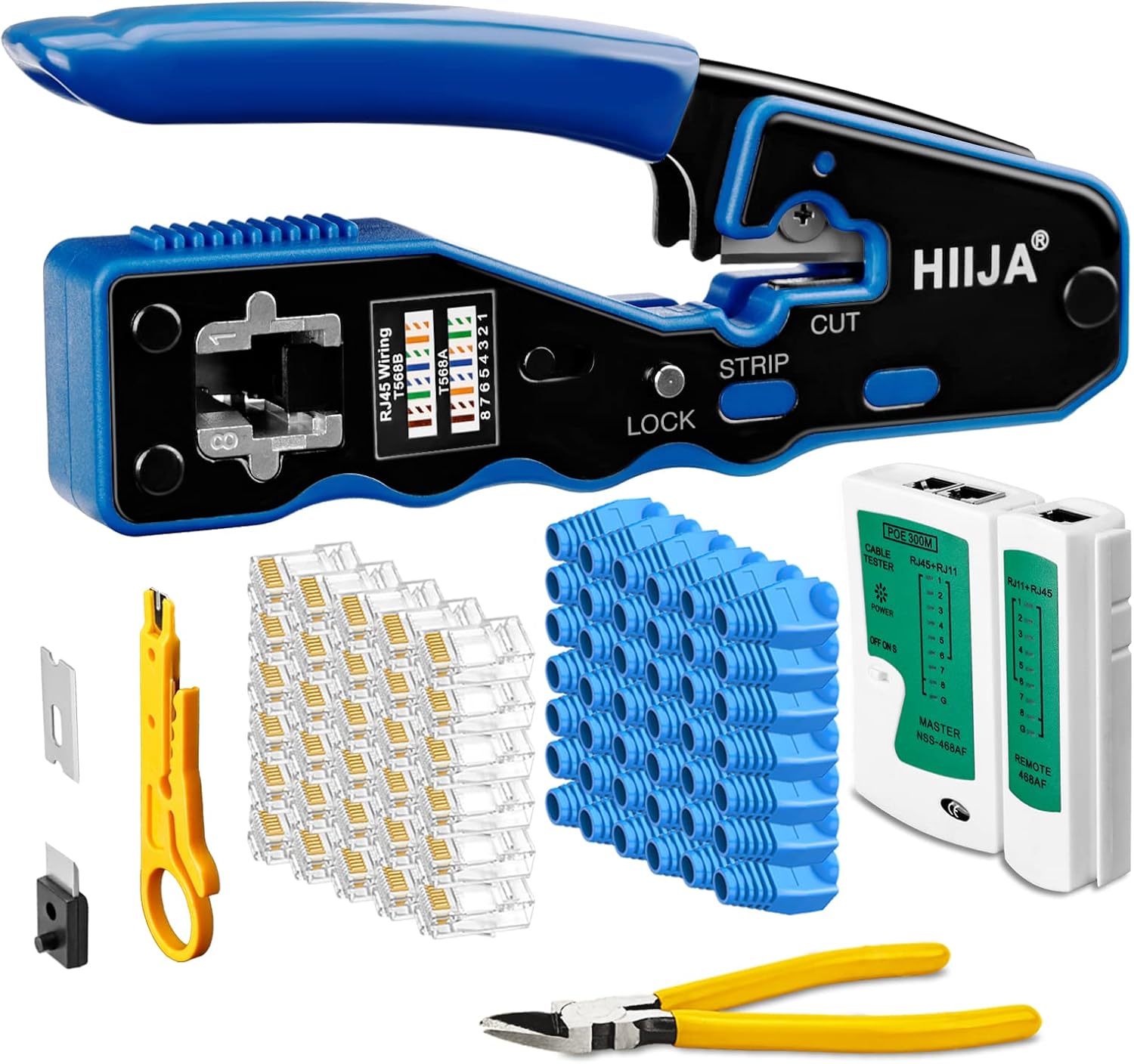 Kit outils RJ45 Hiija 50 connecteurs CAT6