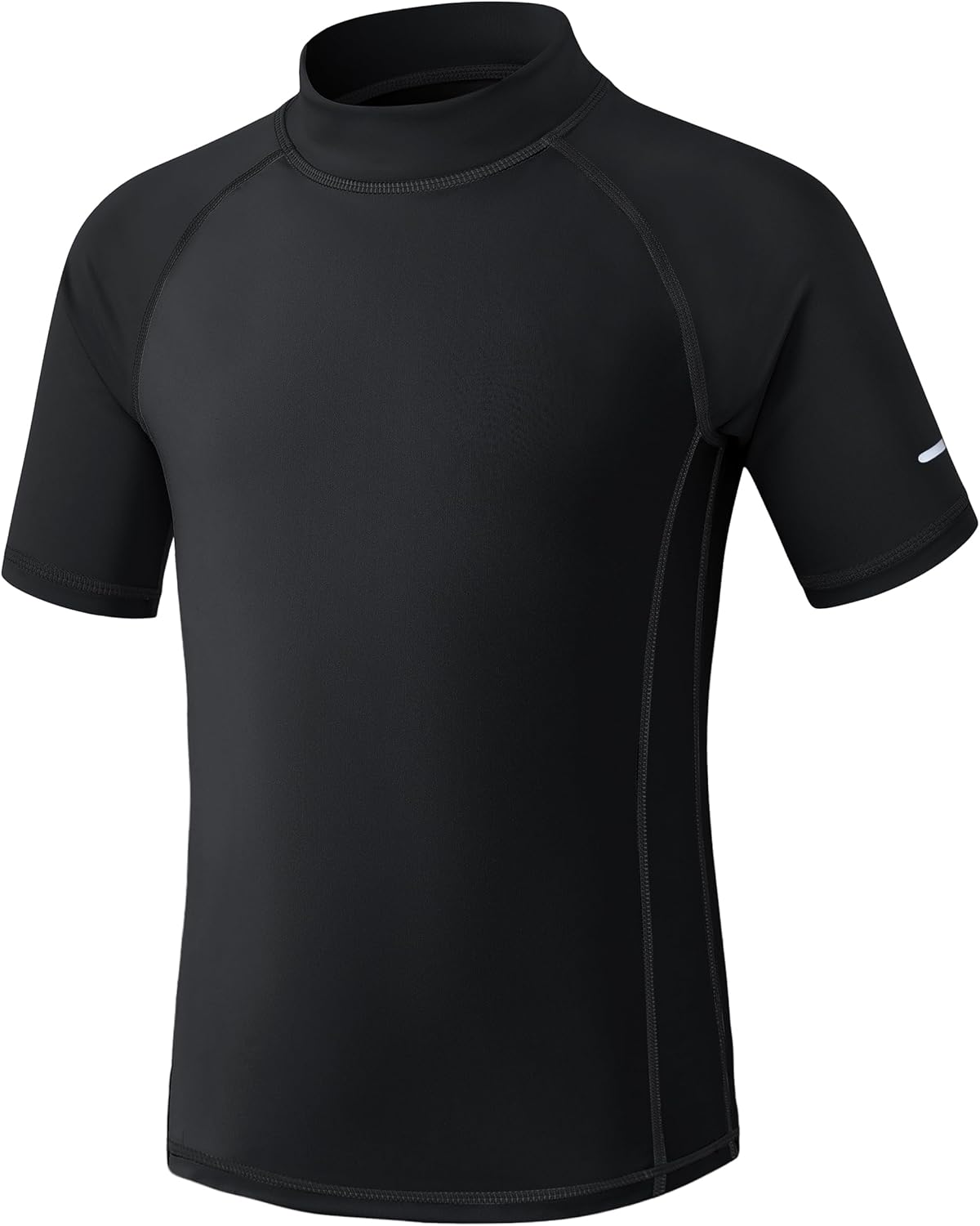 Detalle de Kids Rash Vest Short Sleeve UPF 50+ Sun Protection Rash Guard (Age 5-15) with Reflective Stripes