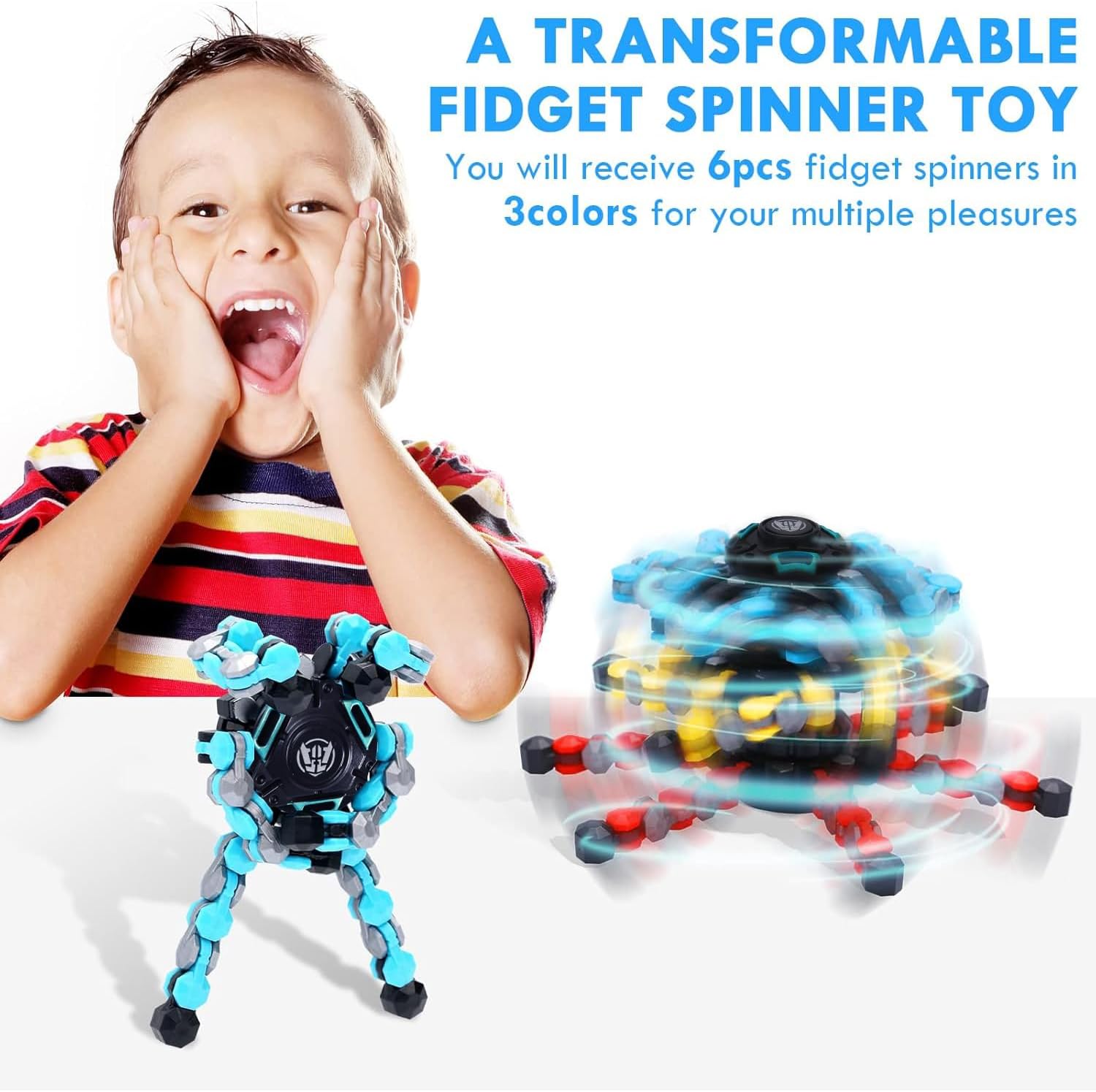 Detalle 2 de NEW Transformable Sensory Fidget Spinner Toy — DIY spinner