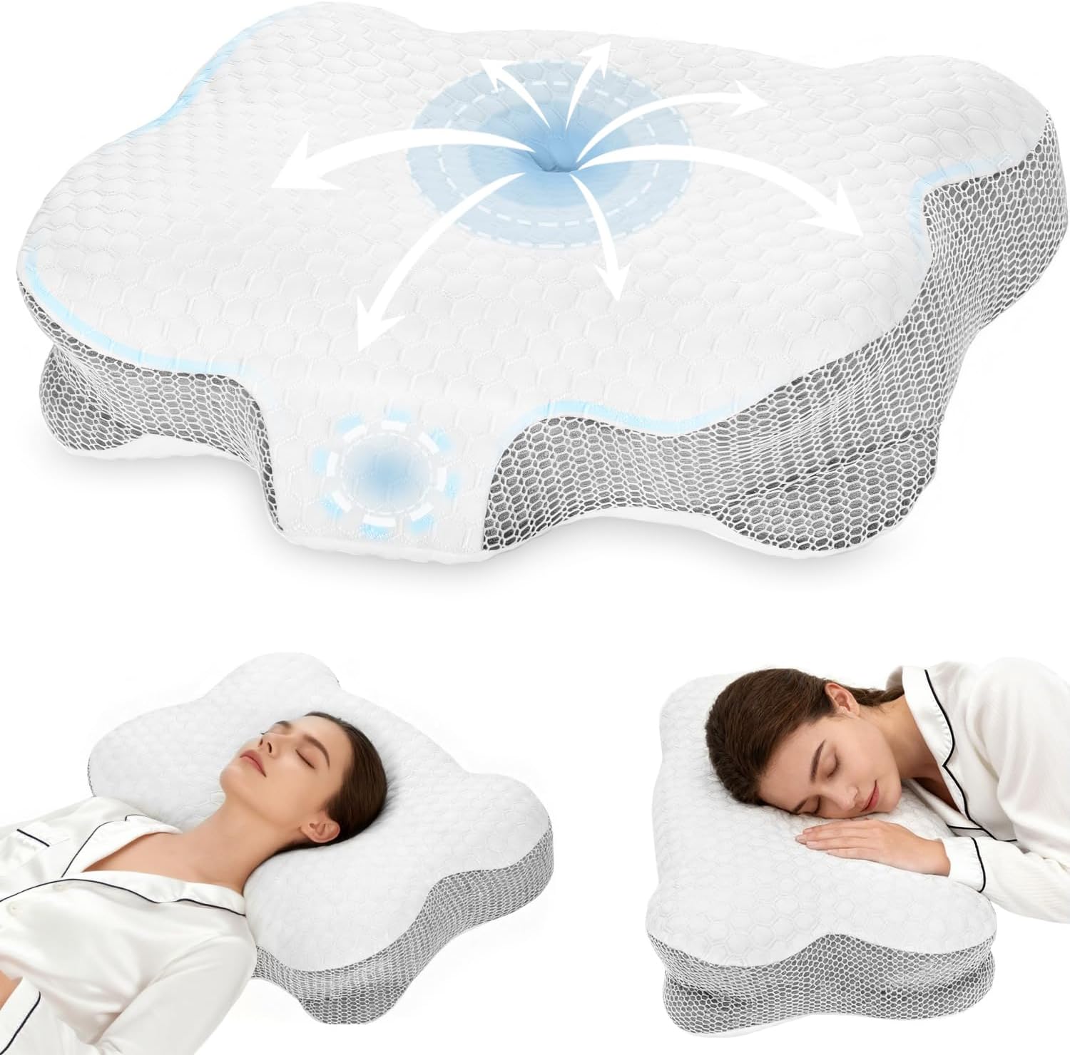 Dozion Oreiller Ergonomique Cervical mémoire