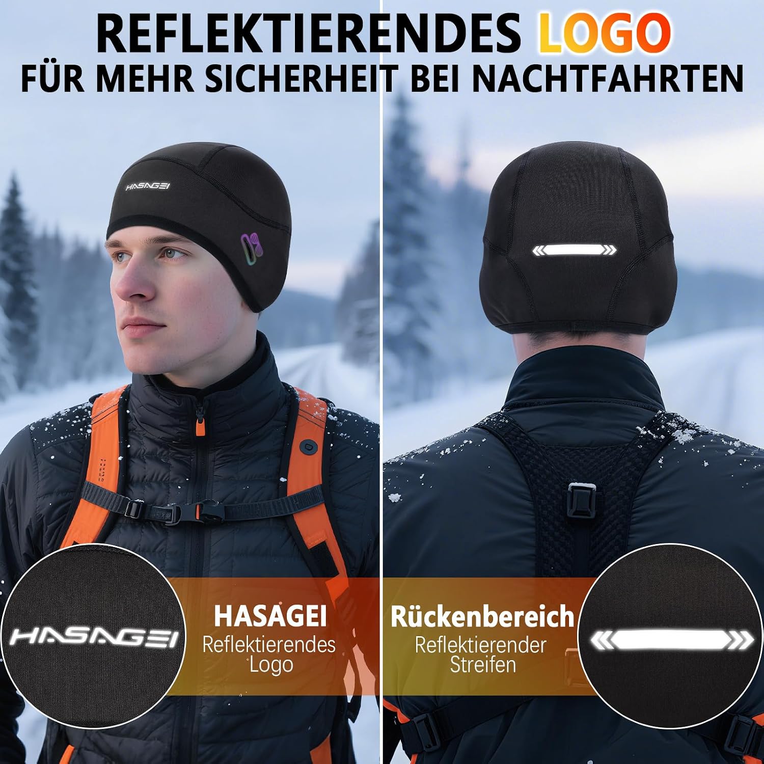 Thumbnail 3 de HASAGEI Fahrrad Mütze Winddicht