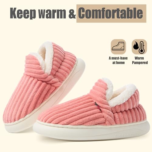 Detalle 1 de Misolin Chaussons d’hiver à mémoire de forme, doublure chaude et semelle antidérapante