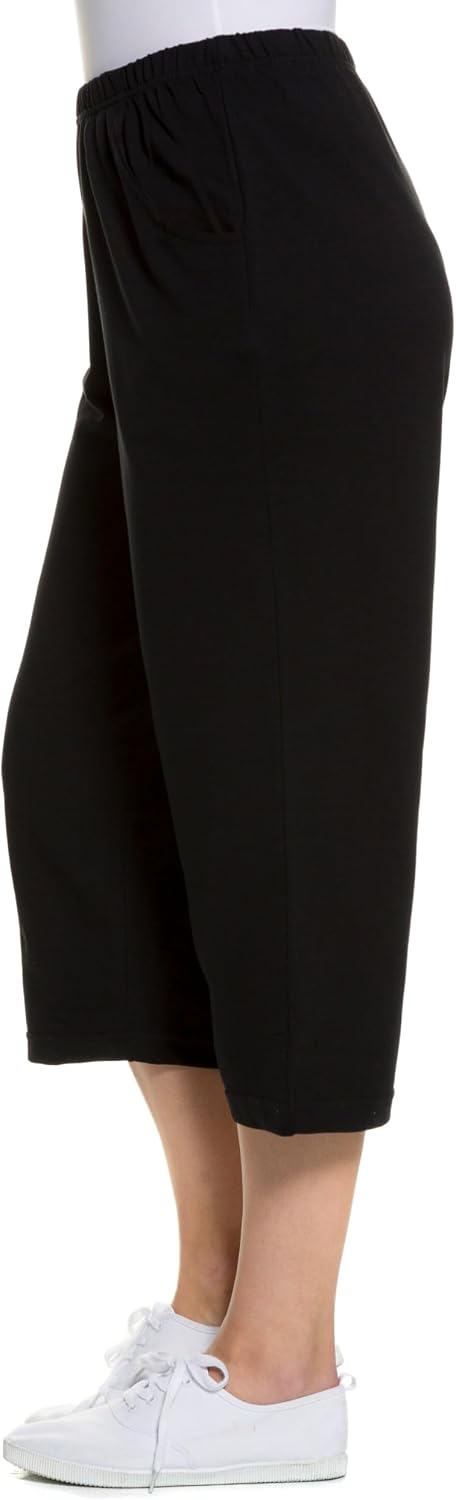 Detalle de Pantalon de jogging Femme Grandes Tailles 7/8 – Ulla Popken, jambe droite, taille élastique (641038)