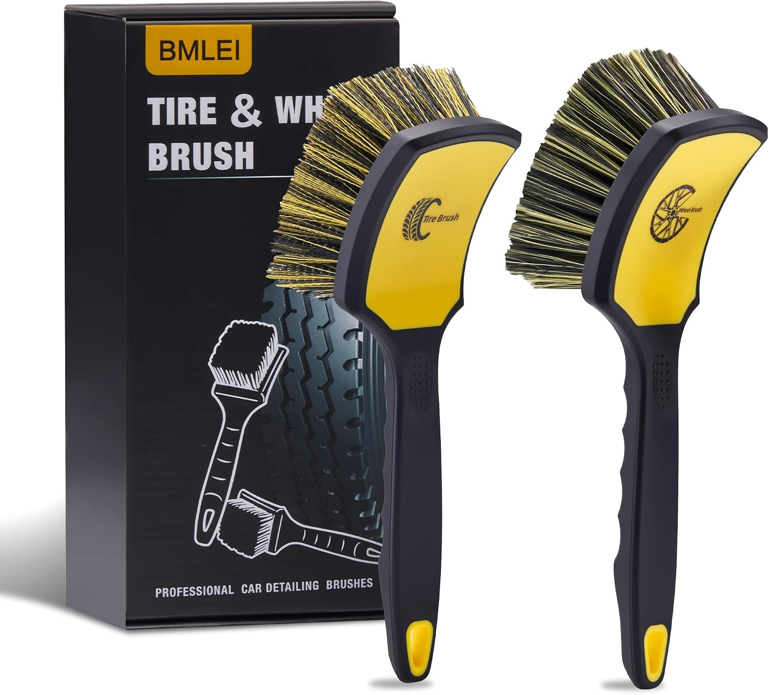 Detalle de BMLEI Wheel and Tire Brush Set 2-Pack