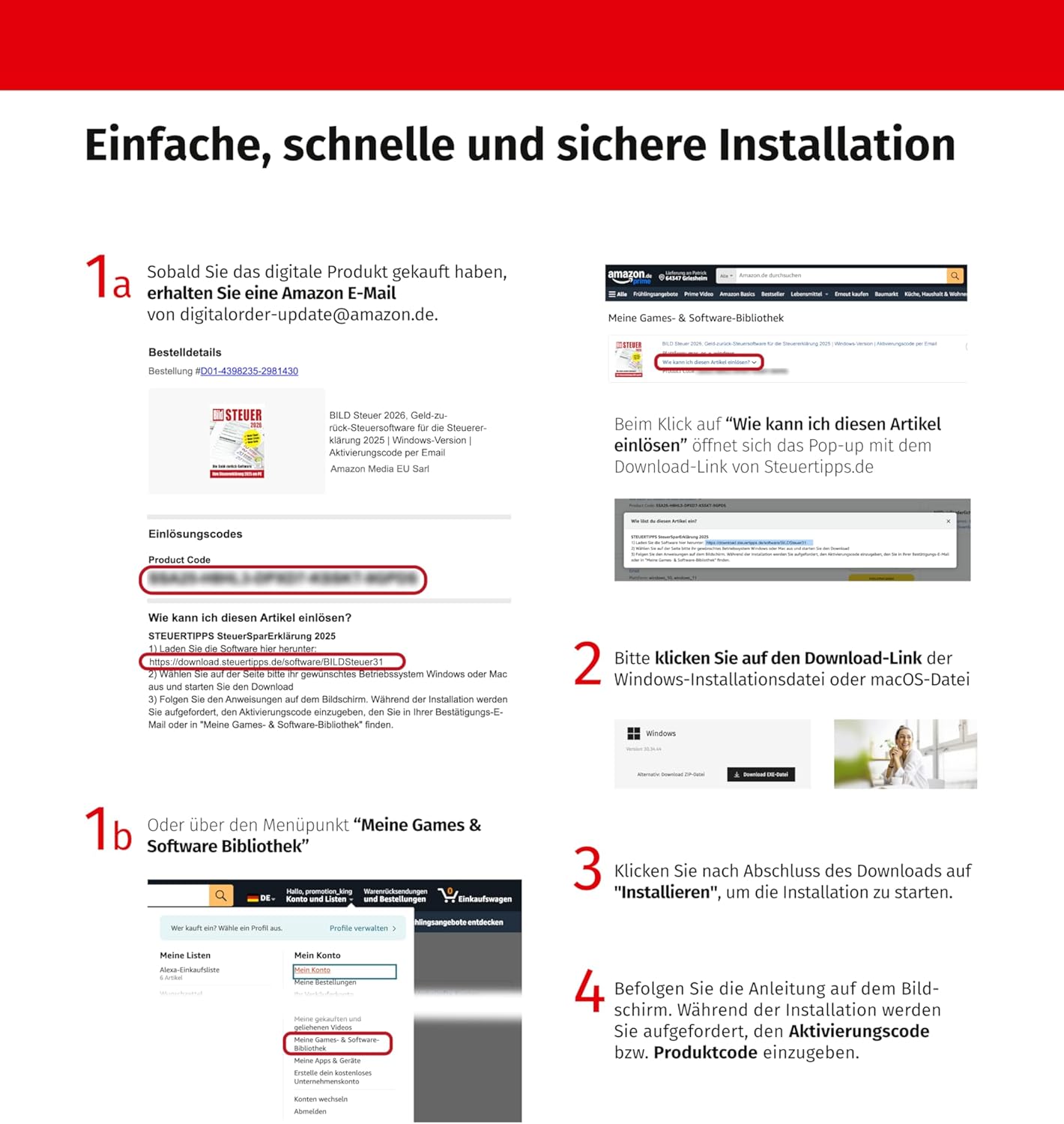 Detalle 2 de BILD Steuer 2026 Steuersoftware 1 Erklärung 🧾
