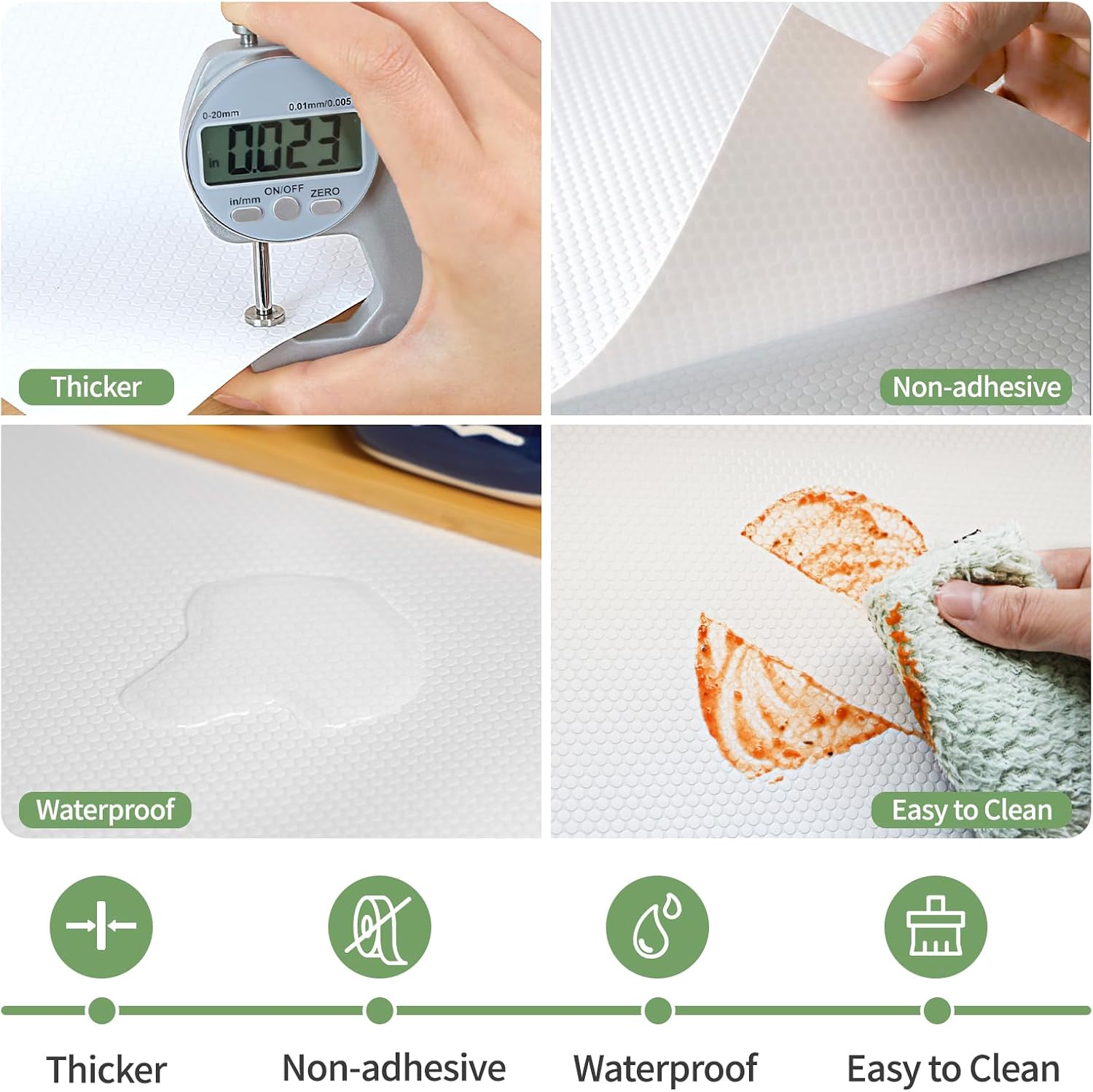 Thumbnail 1 de wohomuke Shelf Liners 24 inch x 20 ft: Non-Adhesive EVA Liner for Cabinets, Drawers, and Shelves